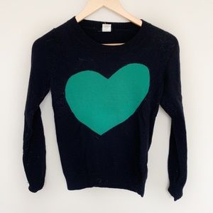 Jcrew heart sweater